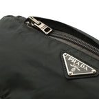 Prada Triangle Logo Belt Bag Waist Pouch Hip Nylon Gray Silver — view 6