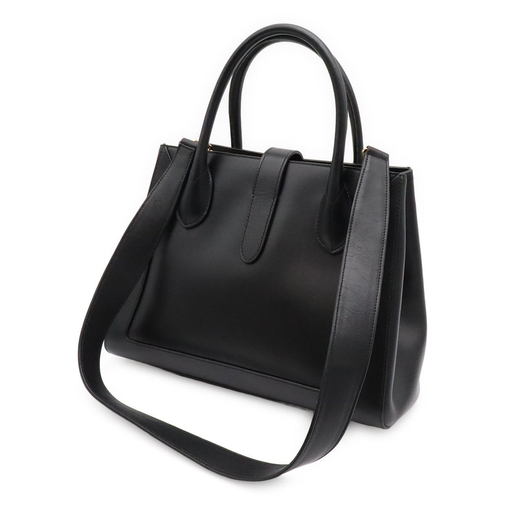 Gucci Jackie Tote 2-Way Shoulder Bag Crossbody Leather Black Gold — view 2
