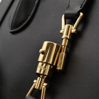 Gucci Jackie Tote 2-Way Shoulder Bag Crossbody Leather Black Gold — view 7