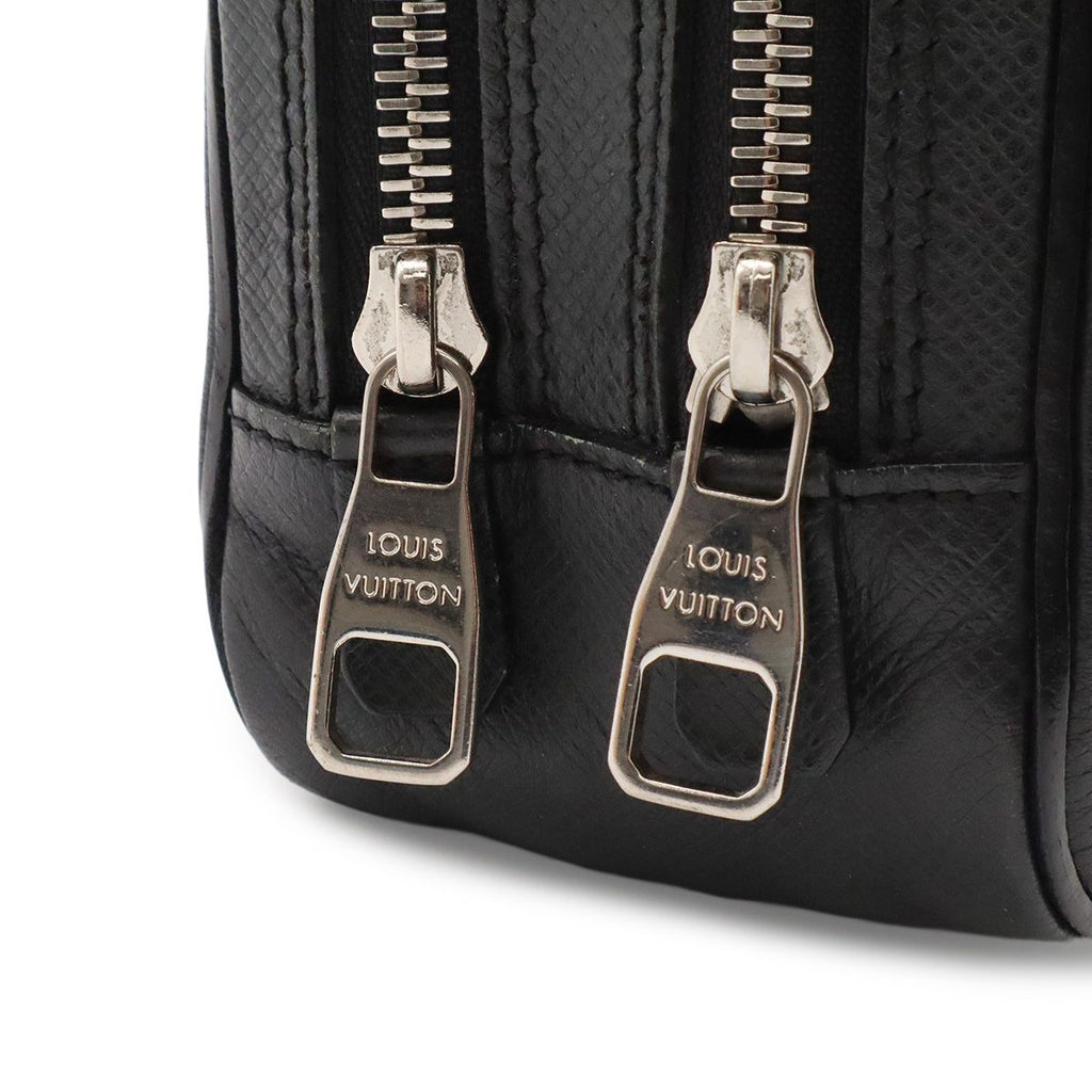 Louis Vuitton Taiga Neo Pavel Clutch Leather Ardoise Black Silver — view 6