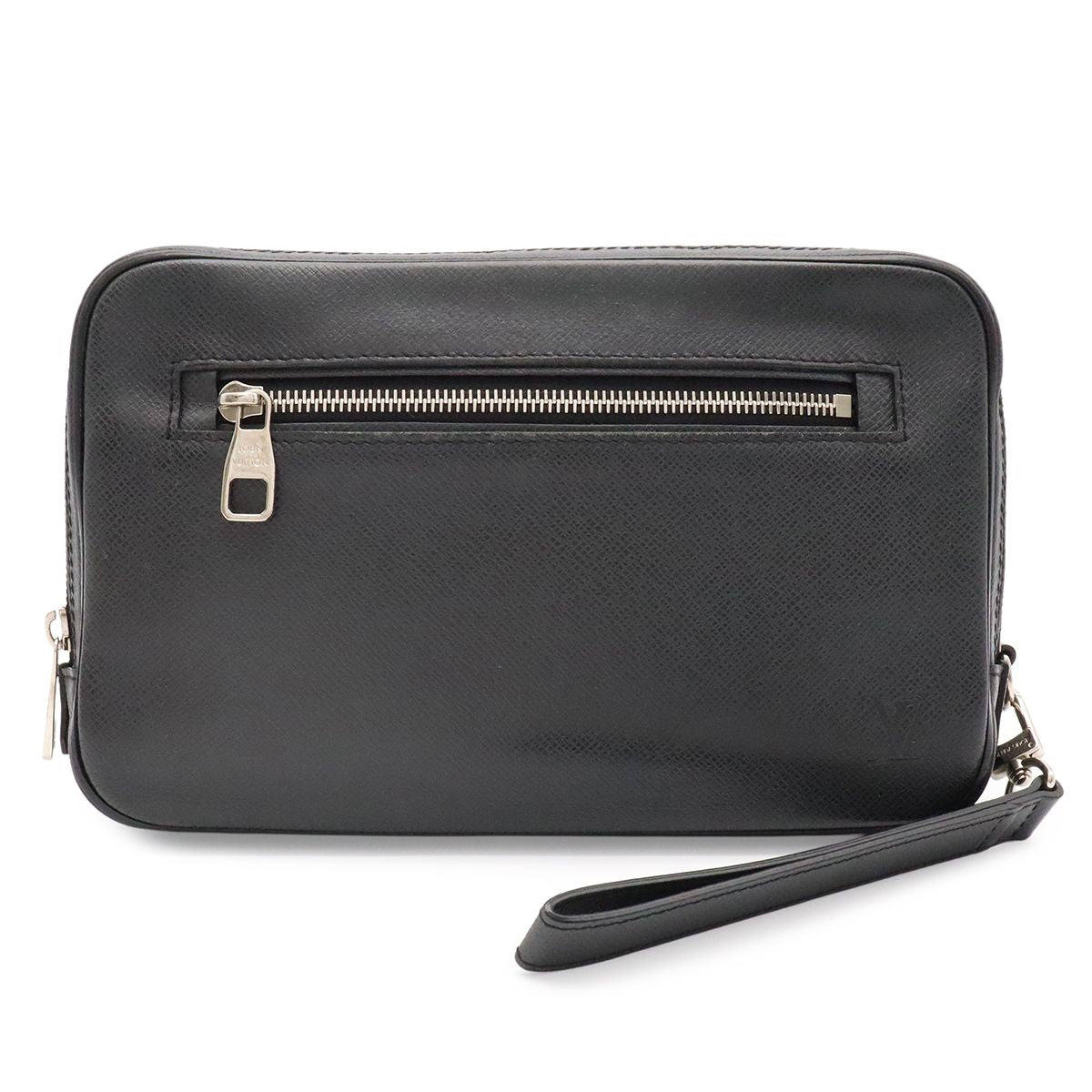 Louis Vuitton Taiga Neo Pavel Clutch Leather Ardoise Black Silver