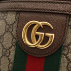 Gucci Ophidia GG Small Messenger Bag Supreme Sherry Line Leather Beige Mocha — view 4
