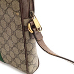 Gucci Ophidia GG Small Messenger Bag Supreme Sherry Line Leather Beige Mocha — view 5