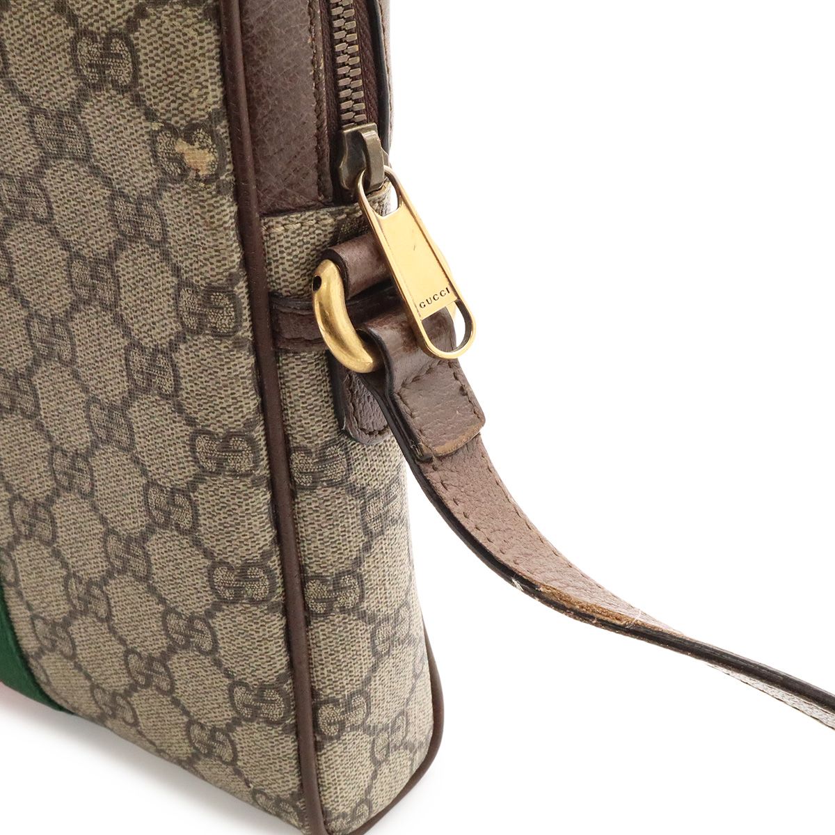 Gucci Ophidia GG Small Messenger Bag Supreme Sherry Line Leather Beige Mocha — view 5