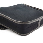 Hermes Buenaventura Mini Shoulder Bag Toile Officier Canvas Black Silver — view 3