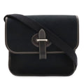 Hermes Buenaventura Mini Shoulder Bag Toile Officier Canvas Black Silver