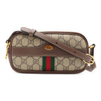 Gucci Ophidia GG Supreme Sherry Line Shoulder Bag Pochette Crossbody Beige