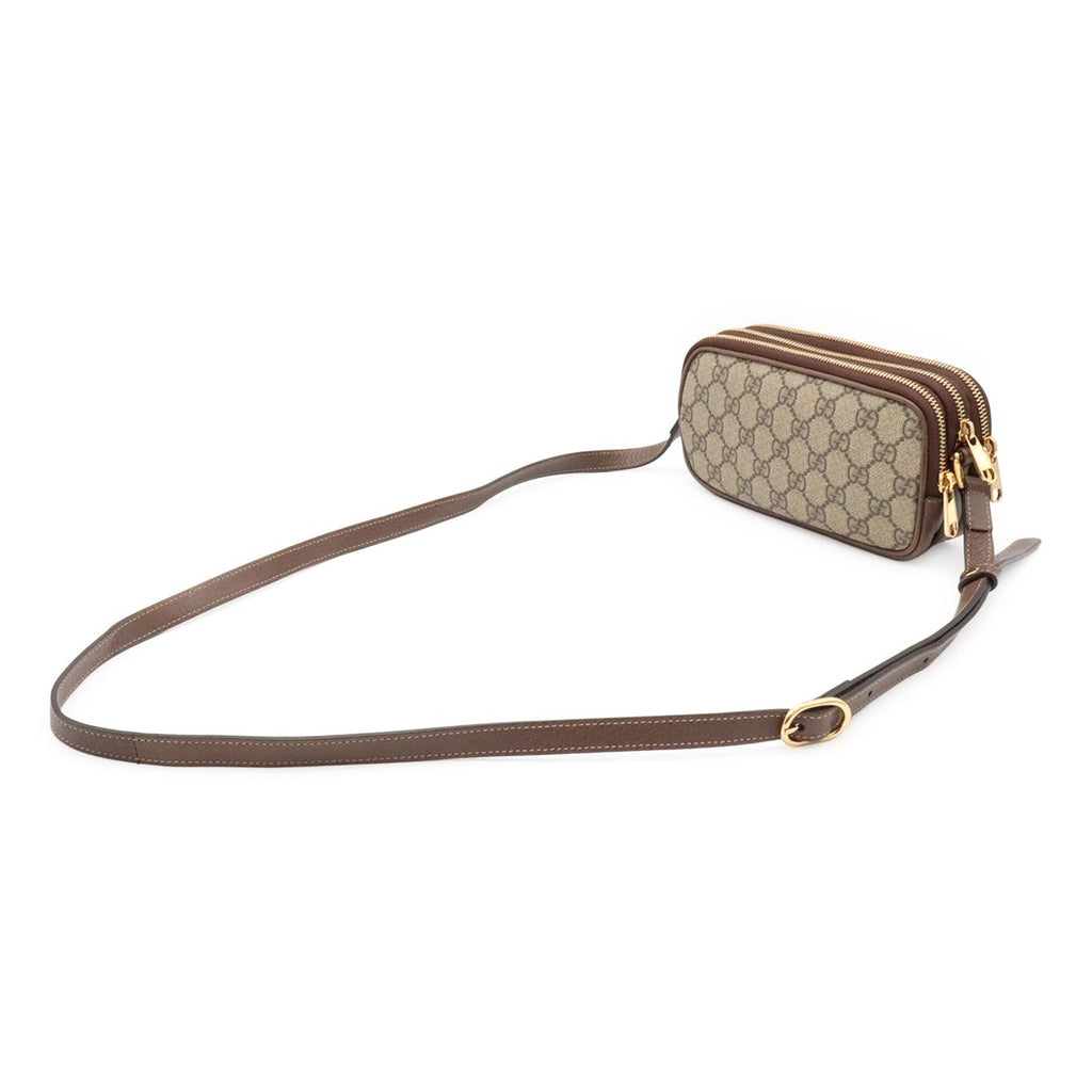 Gucci Ophidia GG Supreme Sherry Line Shoulder Bag Pochette Crossbody Beige — view 2