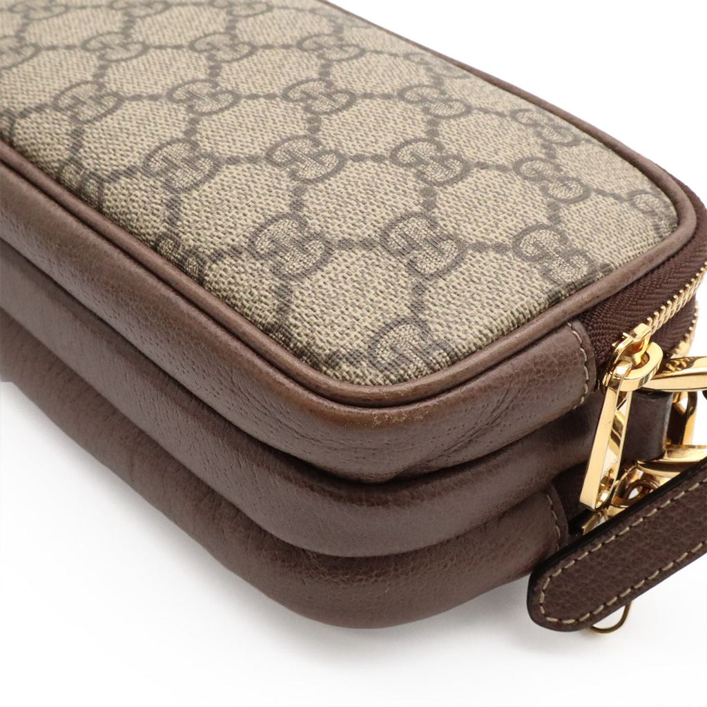 Gucci Ophidia GG Supreme Sherry Line Shoulder Bag Pochette Crossbody Beige — view 3