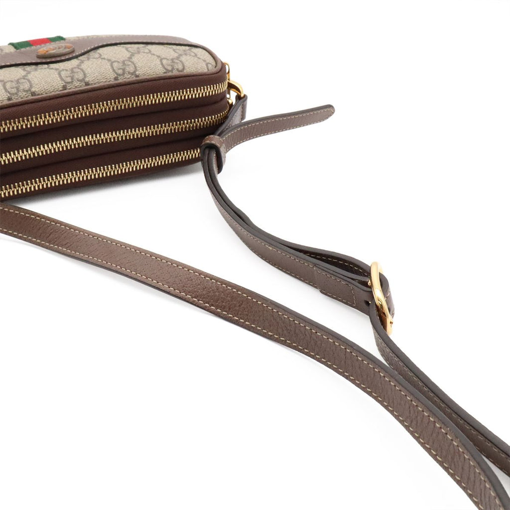 Gucci Ophidia GG Supreme Sherry Line Shoulder Bag Pochette Crossbody Beige — view 4