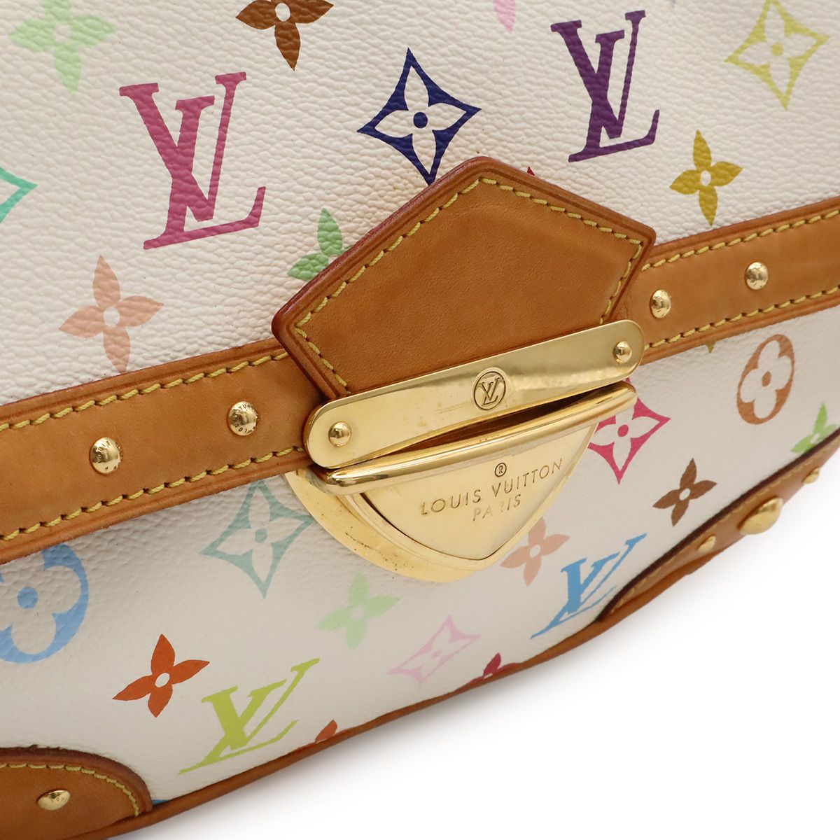 Louis Vuitton Monogram Multicolor Rita 2-Way Shoulder Bag Chain Blanc White — view 8