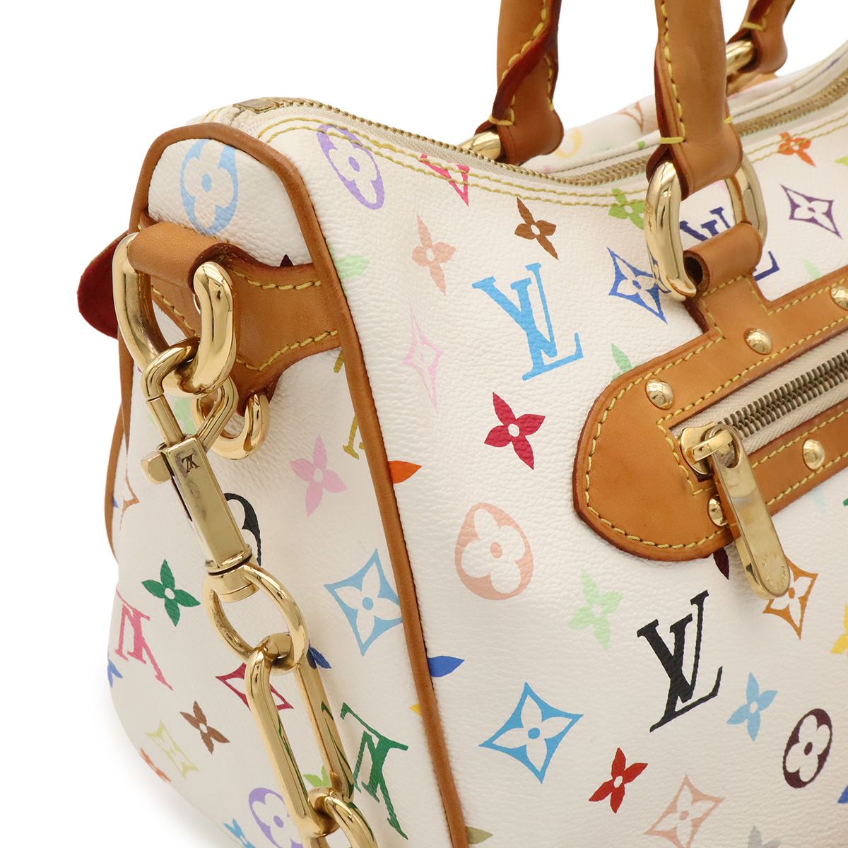Louis Vuitton Monogram Multicolor Rita 2-Way Shoulder Bag Chain Blanc White — view 4