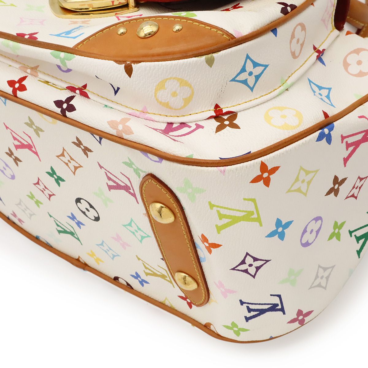 Louis Vuitton Monogram Multicolor Rita 2-Way Shoulder Bag Chain Blanc White — view 3