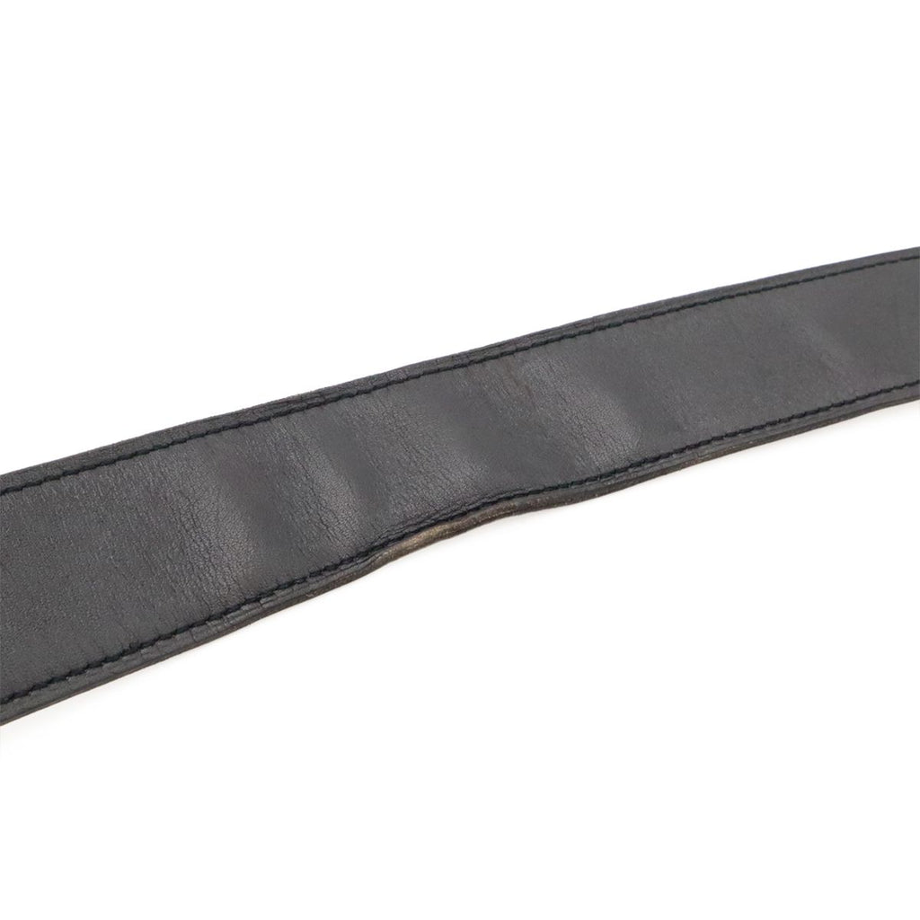 Hermes Belt Buckle Reversible Box Calf Veau Epsom Black White Silver 85 — view 5