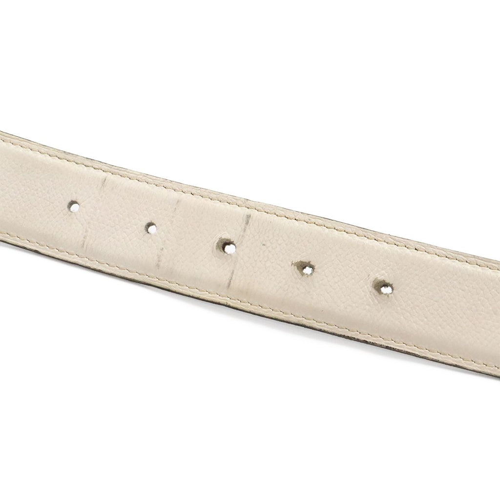Hermes Belt Buckle Reversible Box Calf Veau Epsom Black White Silver 85 — view 8