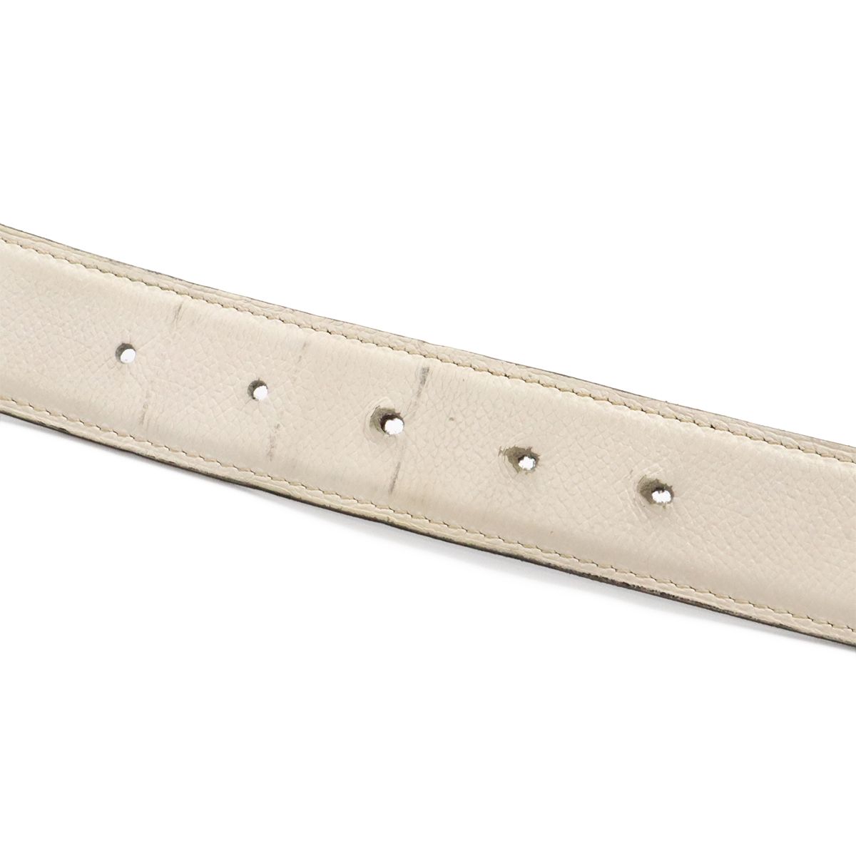 Hermes Belt Buckle Reversible Box Calf Veau Epsom Black White Silver 85 — view 8