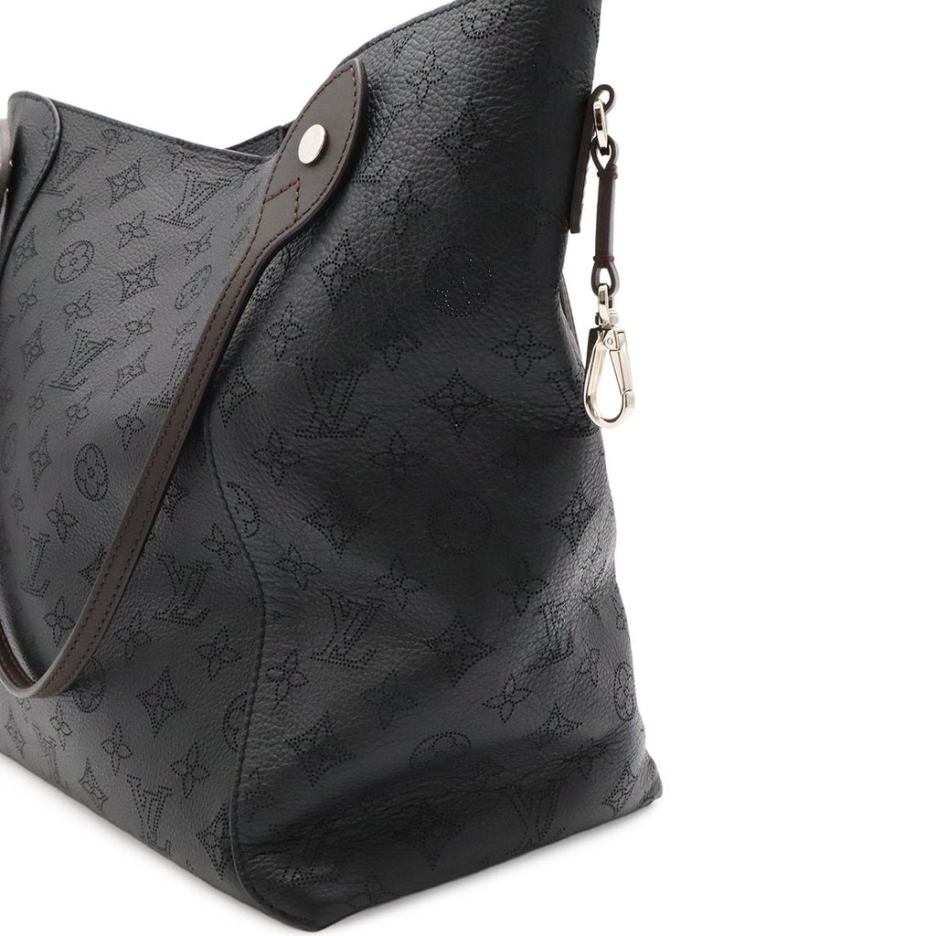 Louis Vuitton Monogram Mahina Hina MM Tote Shoulder Bag Leather Noir Black — view 5