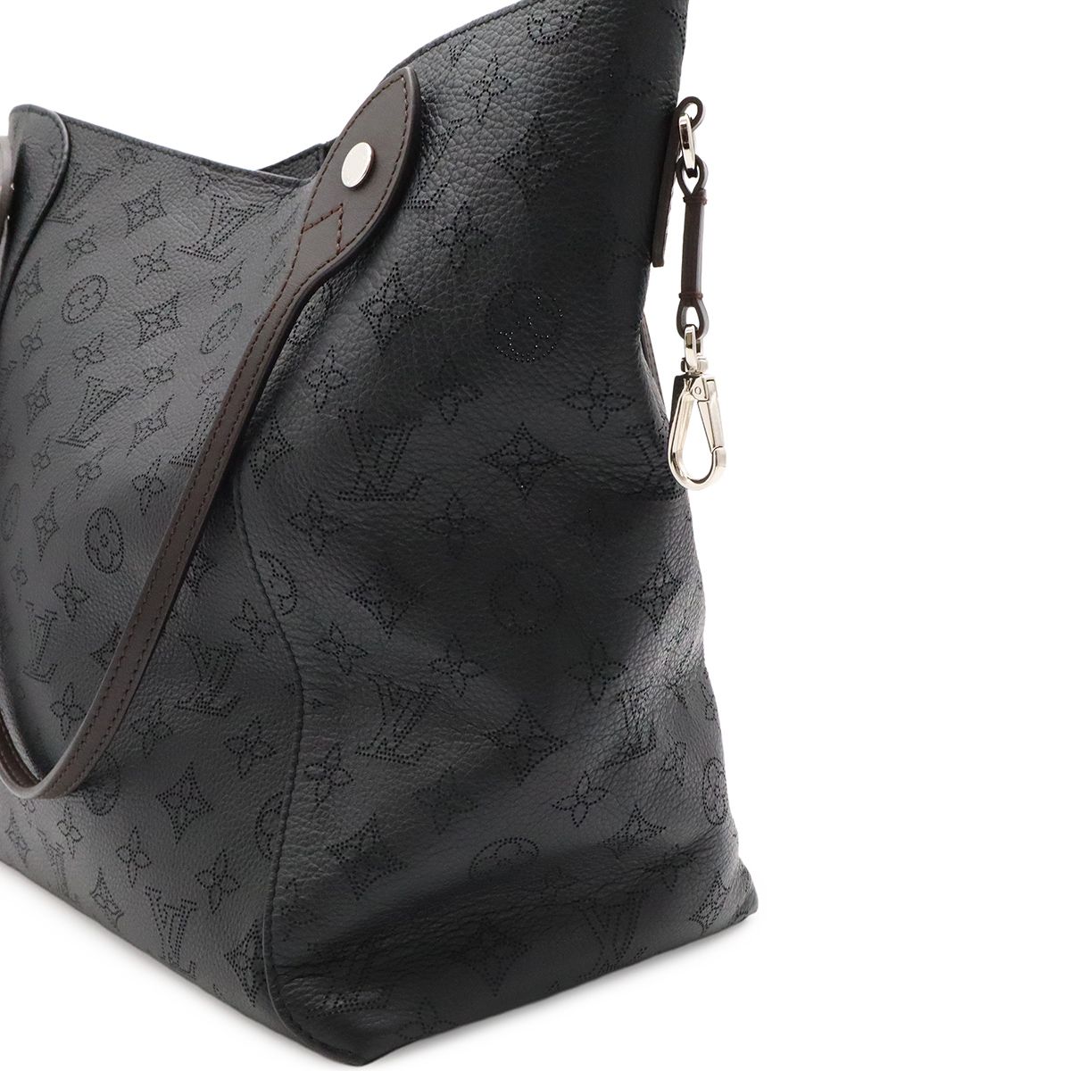 Louis Vuitton Monogram Mahina Hina MM Tote Shoulder Bag Leather Noir Black — view 5