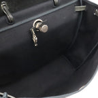 Hermes Herbag MM 2-Way Shoulder Bag Toile Officier Leather Black Silver — view 8
