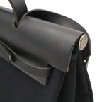 Hermes Herbag MM 2-Way Shoulder Bag Toile Officier Leather Black Silver — view 4