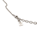 Chanel CC Logo Square Cube Pendant Metal Plastic Silver Clear Black — view 6