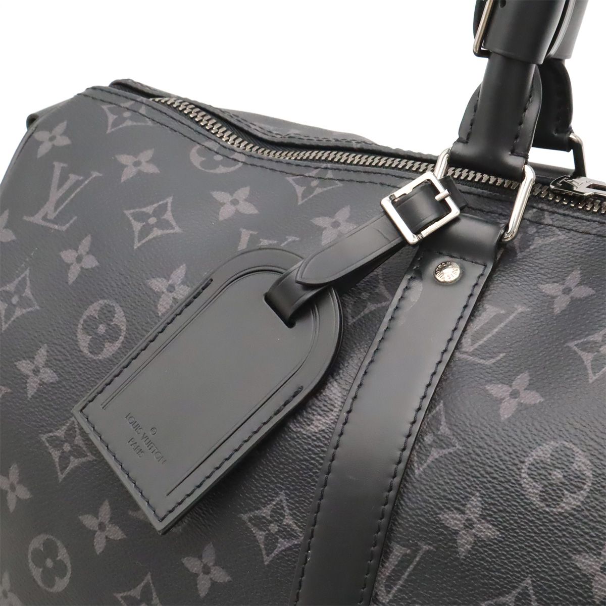 Louis Vuitton Monogram Eclipse Keepall Bandouliere 45 Boston Bag 2-Way — view 8