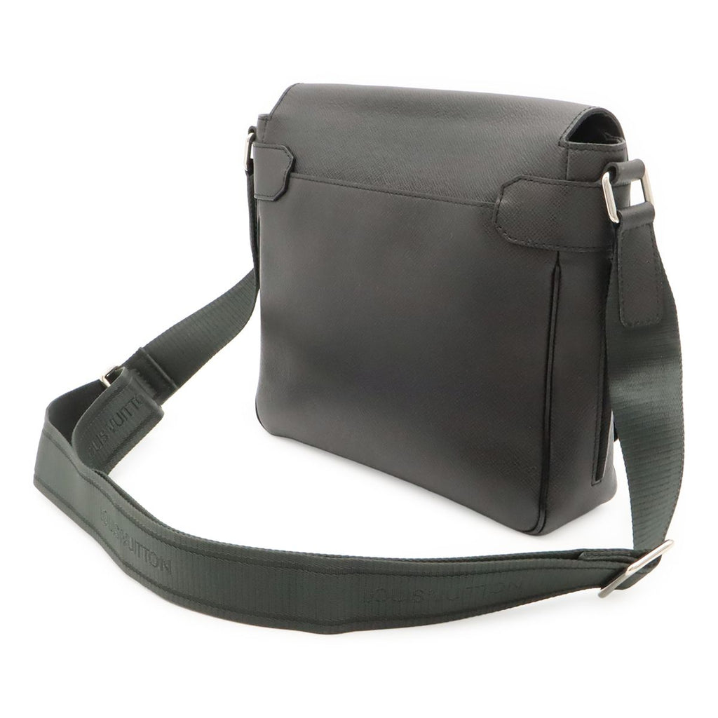Louis Vuitton Taiga Roman PM Shoulder Bag Crossbody Leather Ardoise Black — view 2
