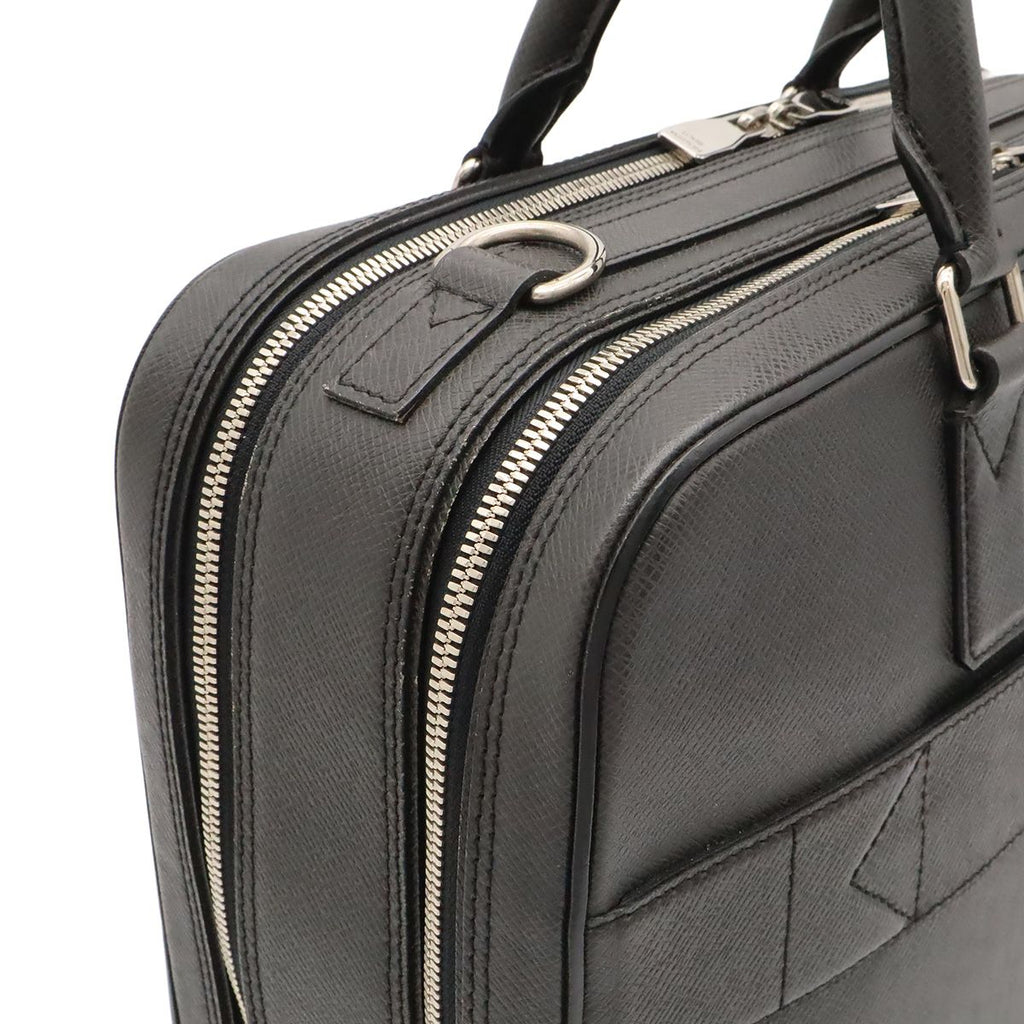 Louis Vuitton Taiga Neo Alexander Business Briefcase Leather Ardoise Black — view 8