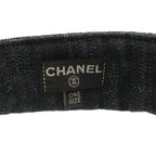 Chanel CC Logo Denim Sun Visor Hat Cotton 100% Navy — view 7