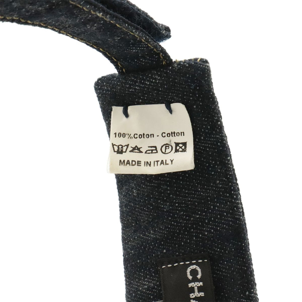 Chanel CC Logo Denim Sun Visor Hat Cotton 100% Navy — view 6