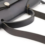 Hermes Herbag MM 2-Way Shoulder Bag Toile Officier Leather Black Silver — view 4