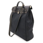 Hermes Herbag MM 2-Way Shoulder Bag Toile Officier Leather Black Silver — view 2