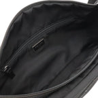 Prada Triangle Logo Waist Bag Pouch Hip Nylon Nero Black Silver — view 5