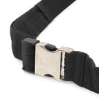 Prada Triangle Logo Waist Bag Pouch Hip Nylon Nero Black Silver — view 7