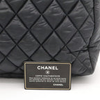 Chanel Coco Cocoon Tote Quilted Nylon Leather Black Silver — view 9