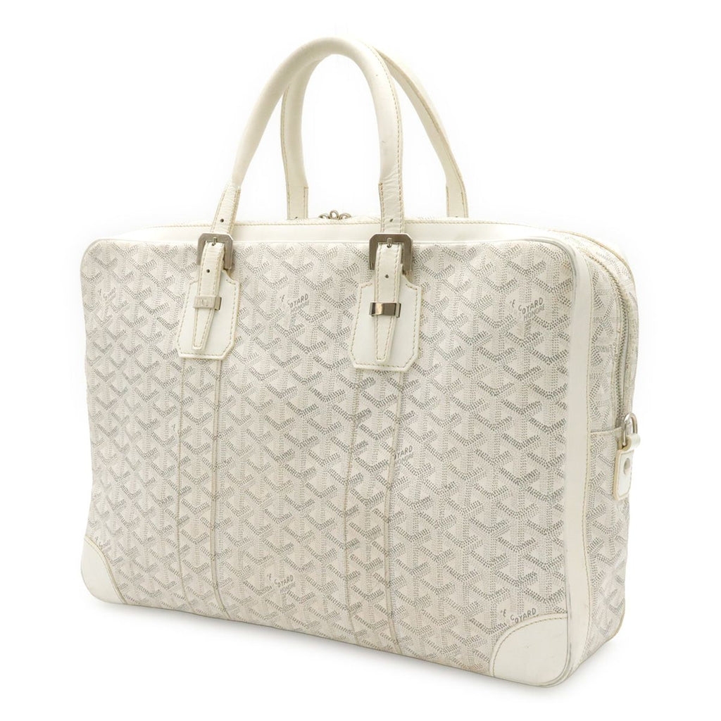 Goyard Ambassador MM Business Briefcase Handbag Herringbone Pattern Leather — view 2