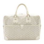 Goyard Ambassador MM Business Briefcase Handbag Herringbone Pattern Leather