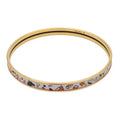 Hermes Extra Fan Bangle Bracelet White Orange Gold