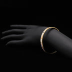 Hermes Extra Fan Bangle Bracelet White Orange Gold — view 6