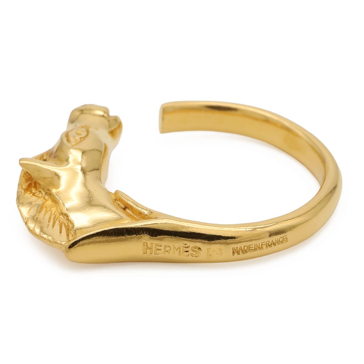 Hermes Cheval Horse Ring Motif Gold Plated — view 5