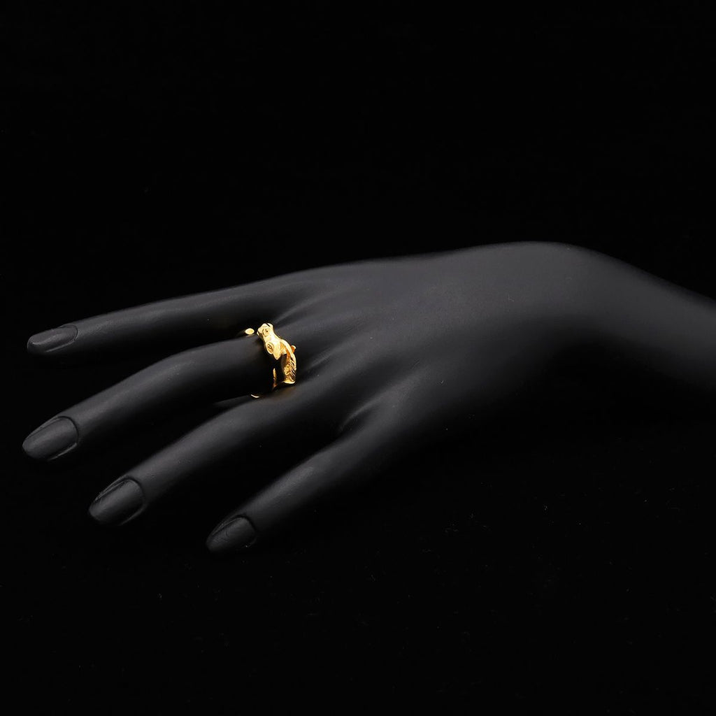 Hermes Cheval Horse Ring Motif Gold Plated — view 7