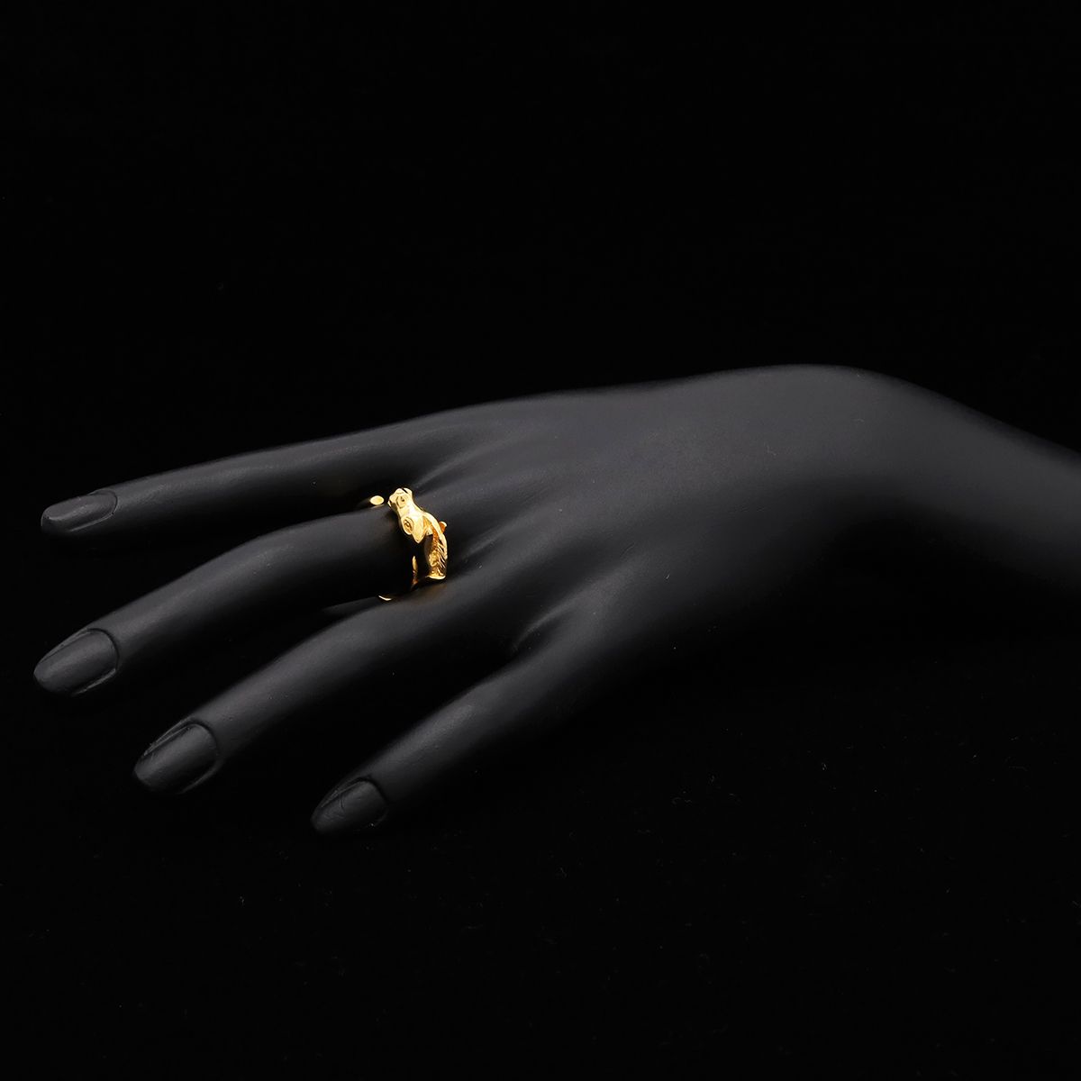 Hermes Cheval Horse Ring Motif Gold Plated — view 7