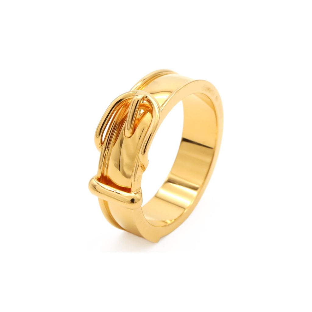 Hermes Book le Cellier Scarf Ring Closure Belt Motif Gold Plated — view 3