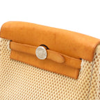 Hermes Herbag TPM Shoulder Bag Pochette Toile Officier Leather Black Natural — view 6