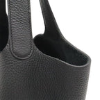 Hermes Picotin Lock MM Tote Taurillon Clemence Leather Black Gold — view 7