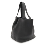 Hermes Picotin Lock MM Tote Taurillon Clemence Leather Black Gold — view 2