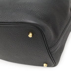 Hermes Picotin Lock MM Tote Taurillon Clemence Leather Black Gold — view 3