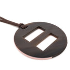 Hermes Equipe Necklace Buffalo Horn Lacquer Pink Red Dark Brown — view 4