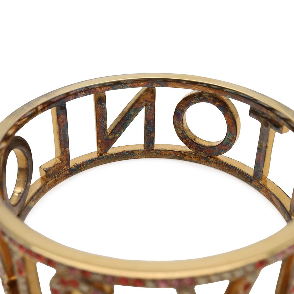 Louis Vuitton Bracelet Milleune Bangle Rhinestone Pink Gold — view 5