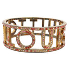 Louis Vuitton Bracelet Milleune Bangle Rhinestone Pink Gold — view 2